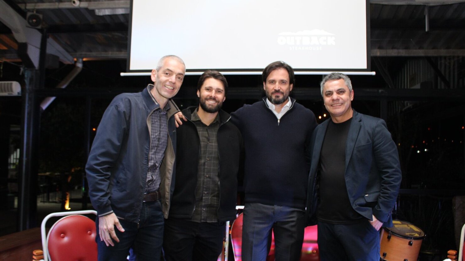 F�bio Furtado, Ronaldo Rauber, Luciano Grunitzhy e Paulo Gon�alves em mais uma noite de sucesso da COP.49. - Fotos: Lu�s Longhini