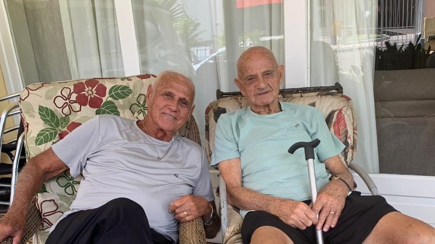 Irm�os Achilles e Pagnocelli em encontro especial nesta semana em Conc�rdia. - Foto: Lu�s Longhini