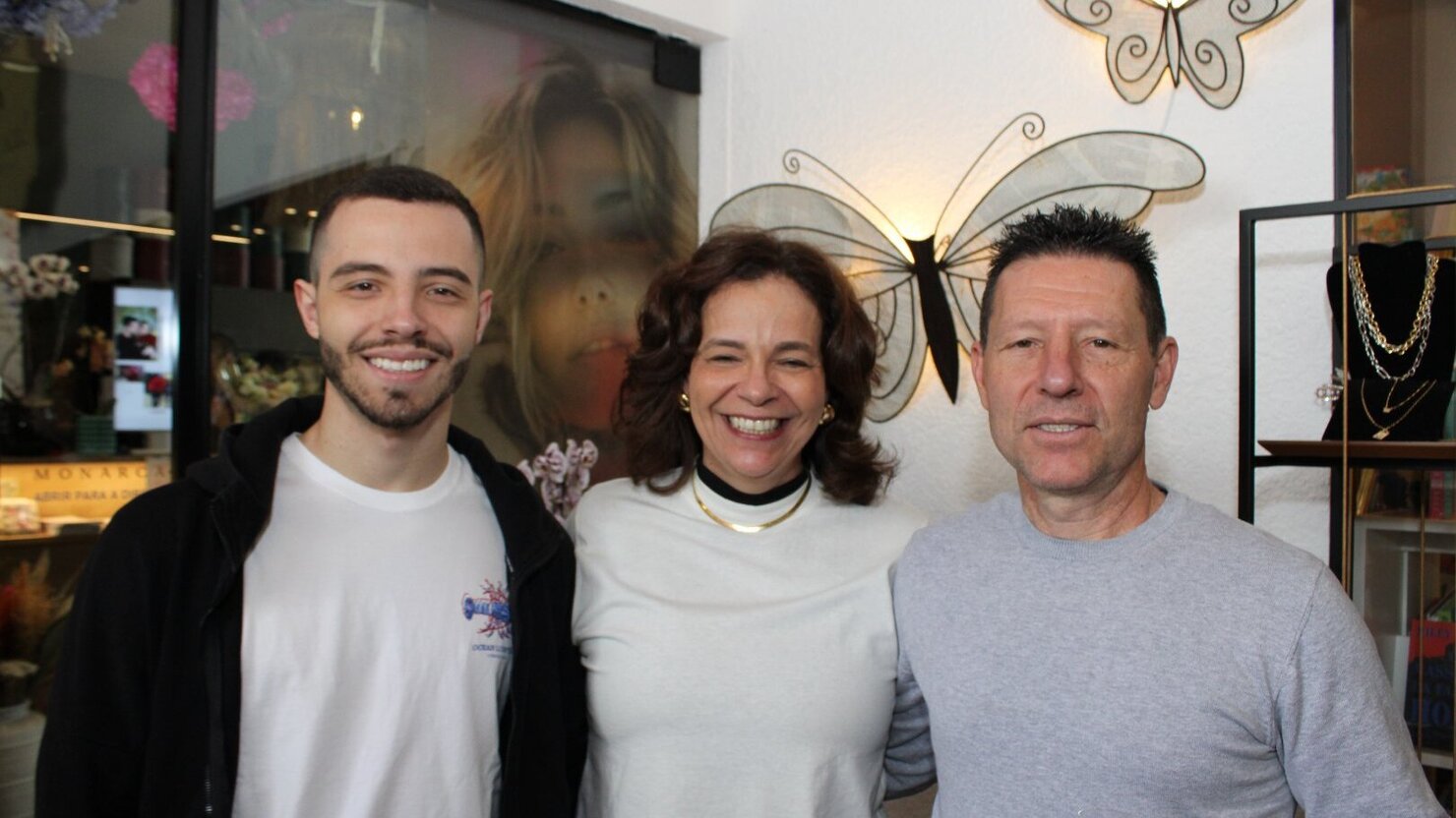 Murilo, Aline e Arthur: uma fam�lia linda, unida e cheia de carinho! - Foto: Lu�s Longhini