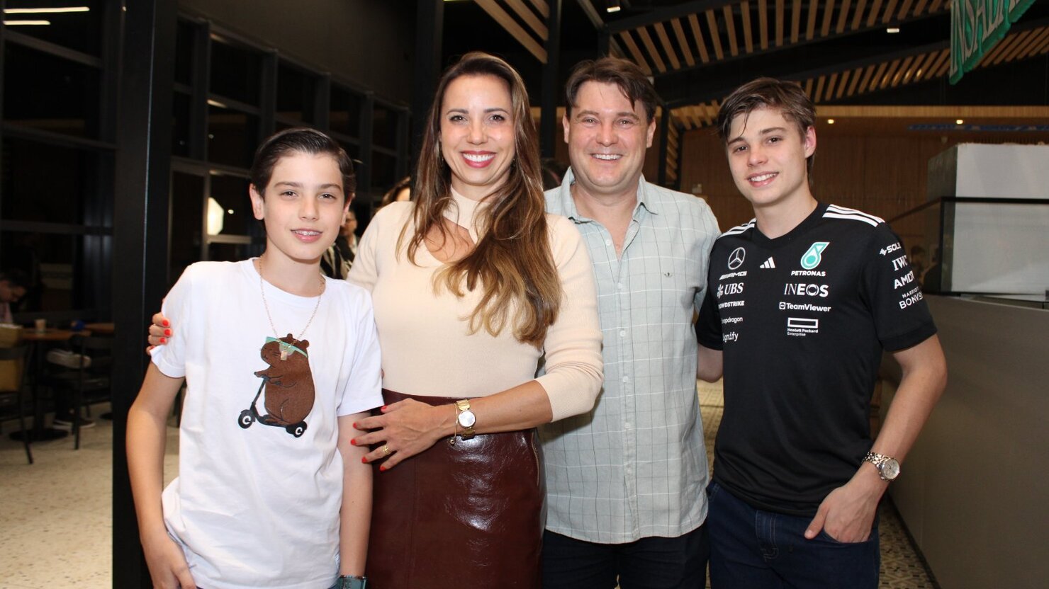 Matteo, Renata, M�rcio e Vicenzo, fam�lia Garibotti Battistella sempre com muito charme e uni�o que encantam!. - Foto: Lu�s Longhini