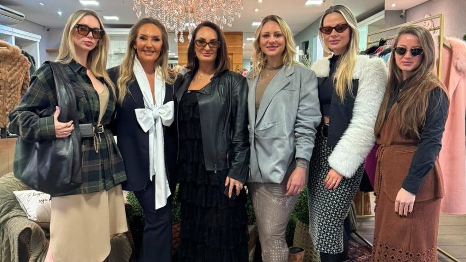 Tatiane Schimidt, Patr�cia Poletto Hess Olmi, Daniela Gross, Naiara Favaretto, Anne Razia e Brenda Baldin. Foto: M�nica Pigatto.