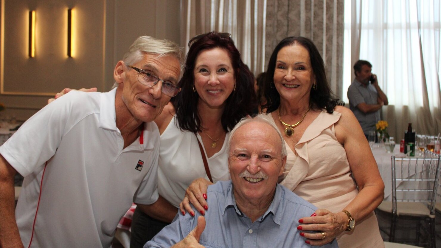 Alegria em dobro, uni�o em fam�lia e sorrisos que falam por si. - Foto: Lu�s Longhini